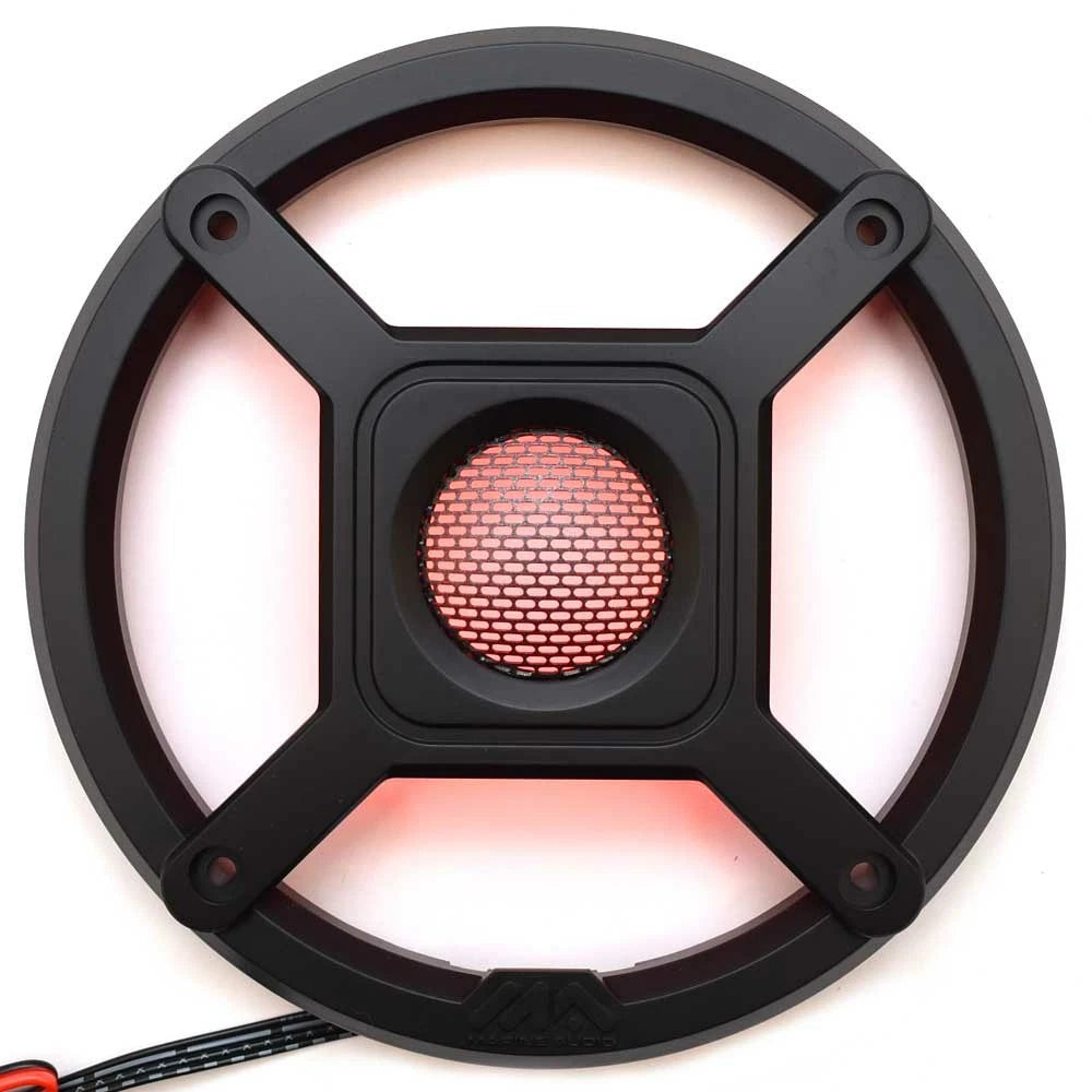 ASA Electronics Boat LED Speaker Grille RGMACX1SBXK60 - Backlit 6 1/2 Inch Red