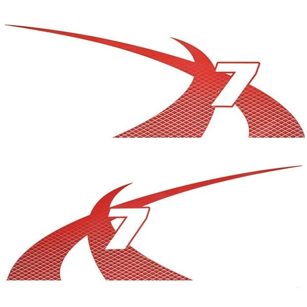 MasterCraft Boat X-7 Decals 7501402 - 2011-12 Viper Red (set of 2)