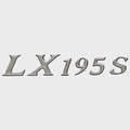 Larson Boat Raised Emblem Decal 8154036 - LX195S Silver Sticker