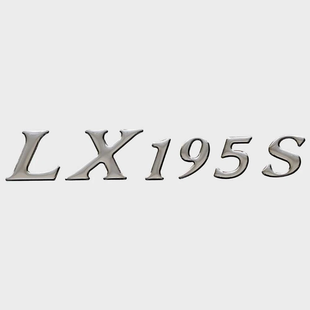 Larson Boat Raised Emblem Decal 8154036 - LX195S Silver Sticker