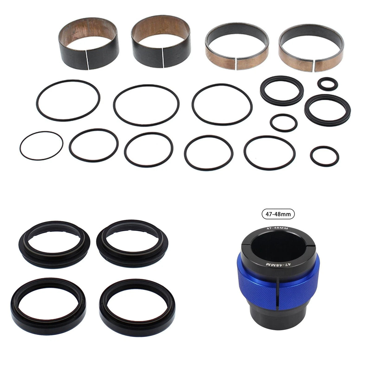Complete Front Fork Rebuild Kit for KTM 450 EXCF 2021-2025 56- with Driver