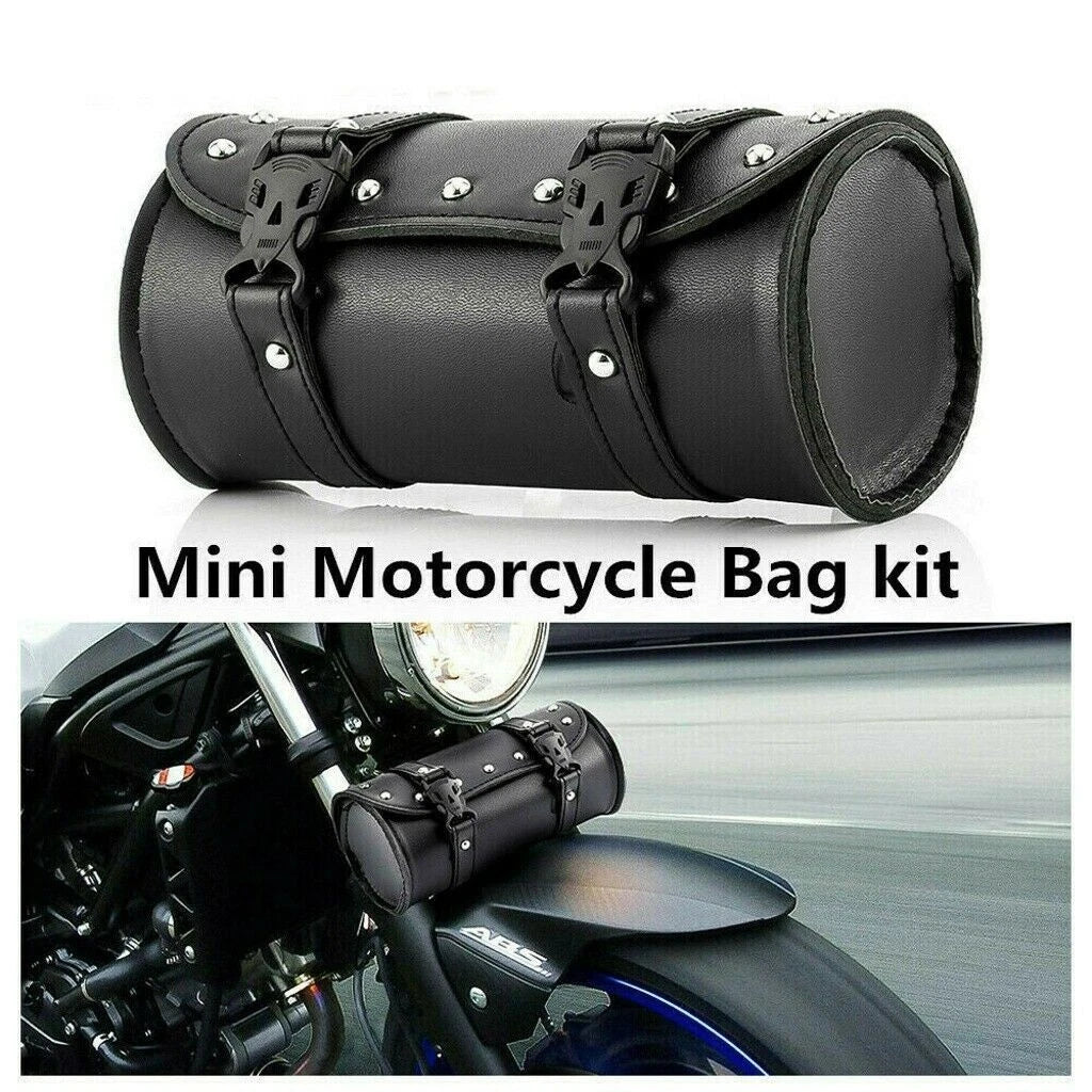 Motorcycle Front Fork Tool Bag Saddle-Bag Storage Luggage Handlebar Cruiser-Bar