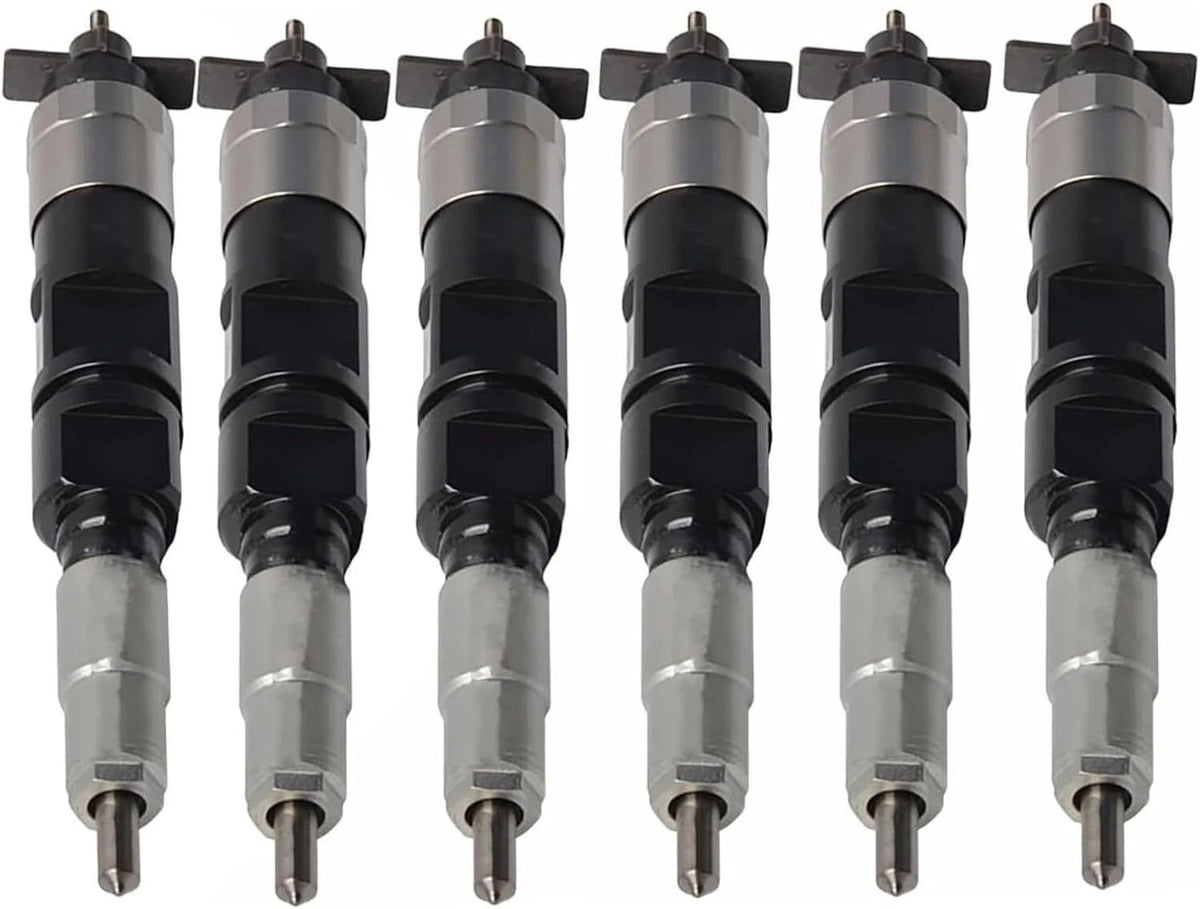 6pcs Fuel Injector 095000-6480 RE529149 for John Deere 6090 Engine E330LC E360LC