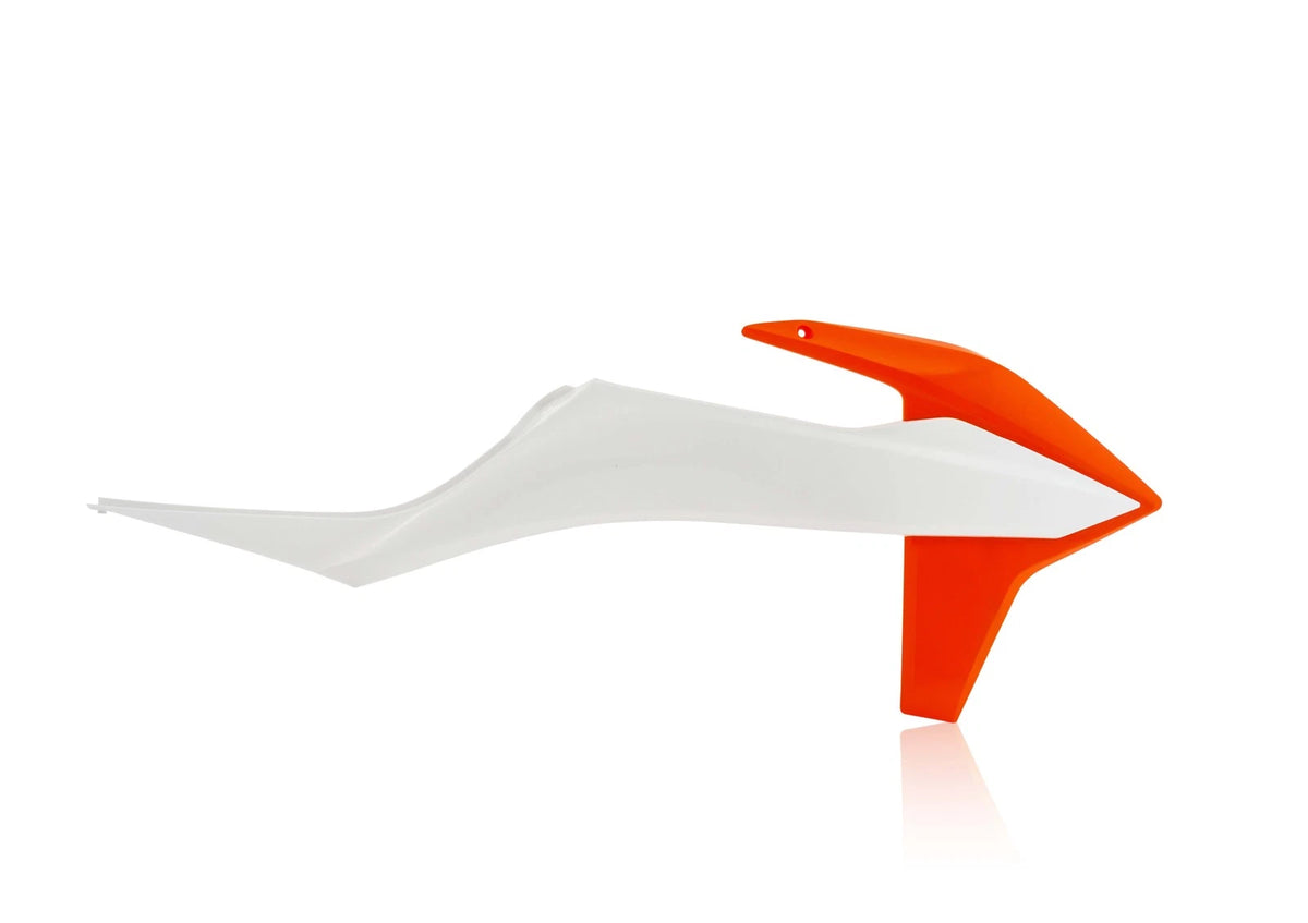 ACERBIS Radiator Shroud White/Orange – Fits 2019 KTM SX & XC Models