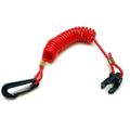 Boat Kill Switch Safety Lanyard - 11 1/2 Inch Red PVC