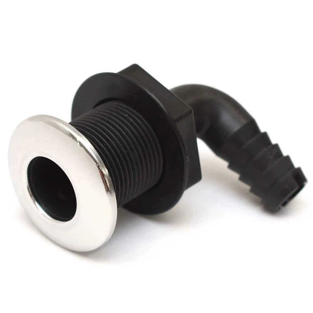 Whitecap Boat 90 Degree Thru Hull S-3808C - 3/4 Inch Black Nylon
