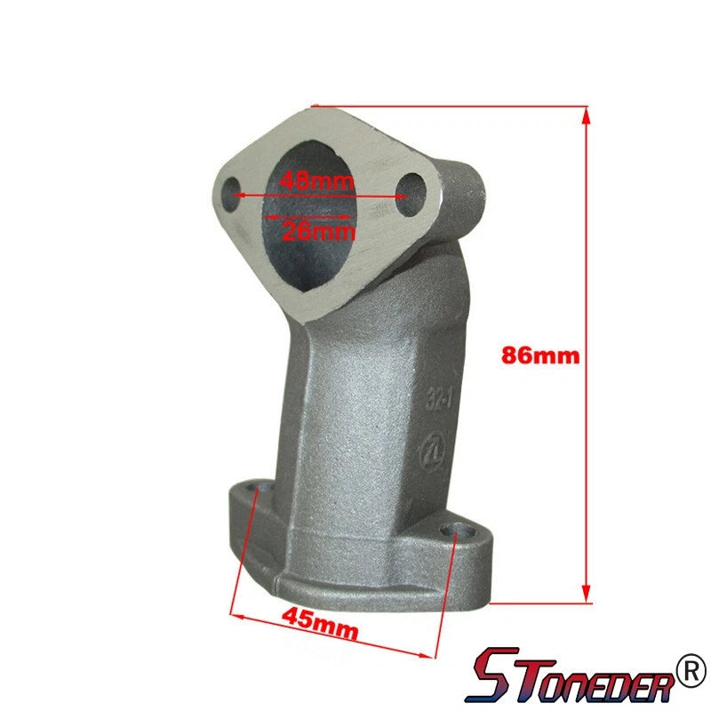 STONEDER 26mm Straight Intake Inlet Pipe Manifold for Pit Dirt Monkey Bike ATV