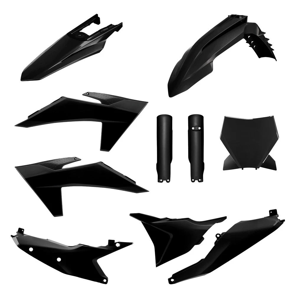 POLISPORT PLASTIC KIT + FORK GUARDS KTM SX/SX-F 2023-2024, BLACK
