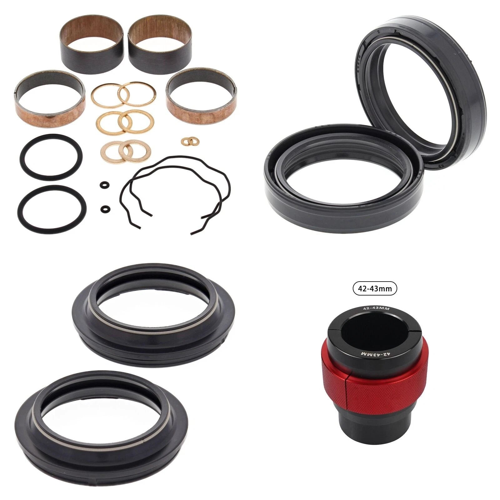 Complete Front Fork Rebuild Kit for Yamaha YZ250 1991-1992 with Driver