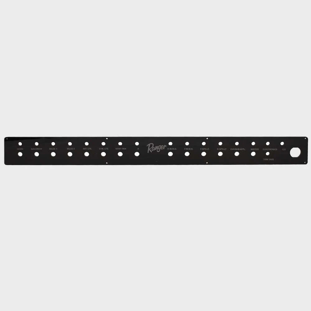 Ranger Boat Blank Switch Panel 204427 - 2510 Bay 29 3/4 Inch Black Plastic