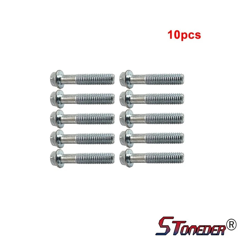 STONEDER M6 X 30mm Flanged Hex Bolt for Pit Dirt Bike ATV Quad Go Kart Engine