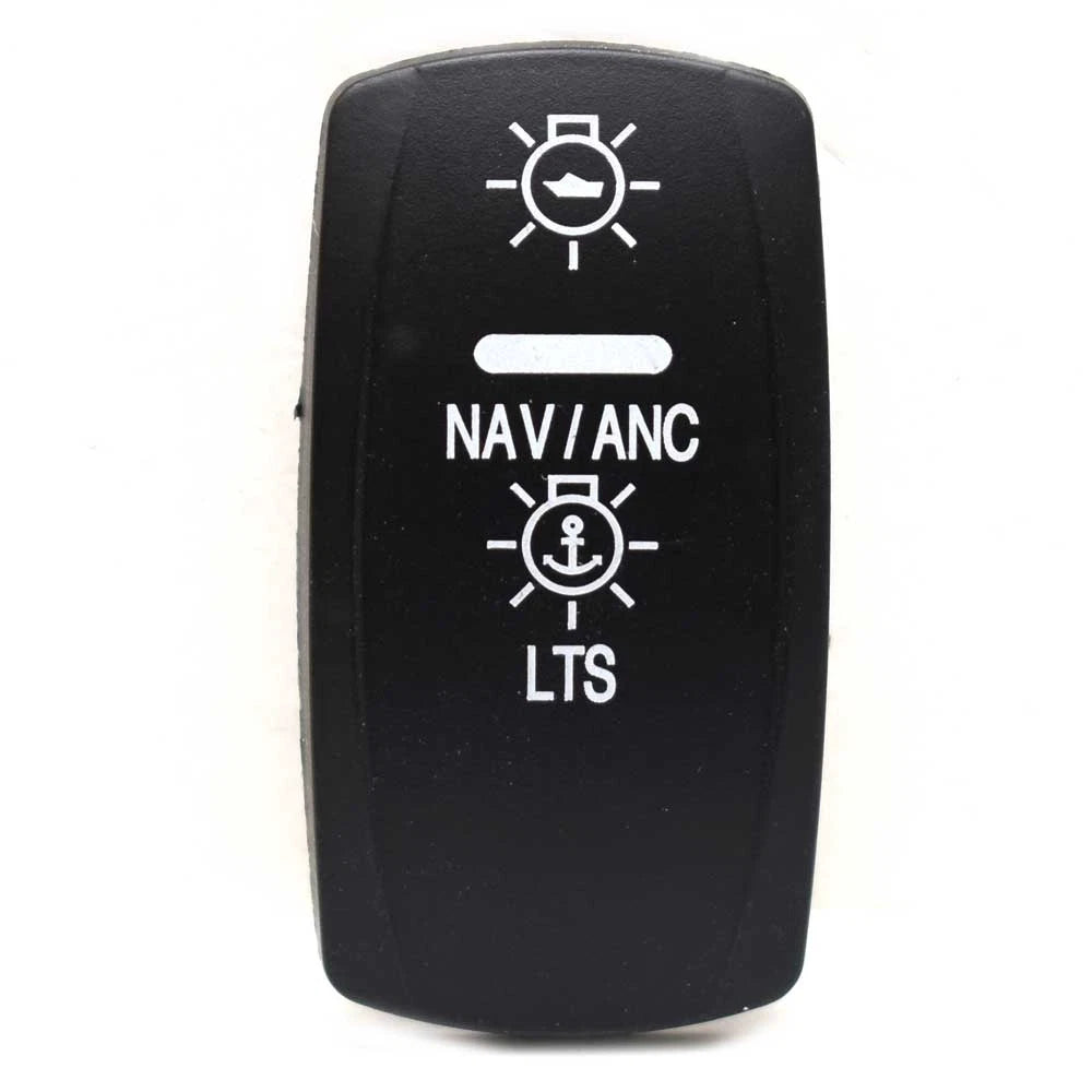 Carling Boat Rocker Switch Plate - Nav/Anc Lts Black Actuator