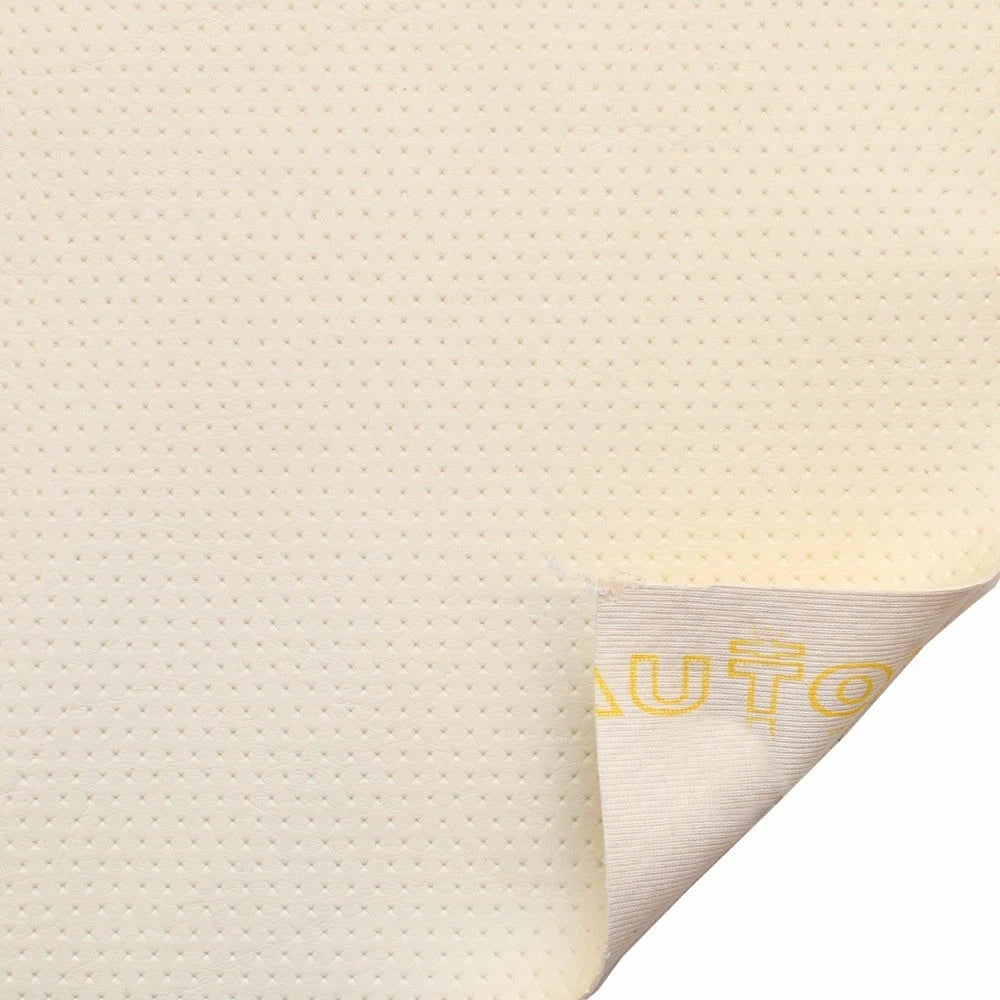Boat Knit Back Vinyl - Perforated Cream Off White 54 Inch (YD)