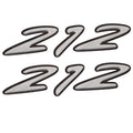 Rinker Boat Brand Decal - 212 Gray Black Stickers (pair)