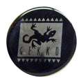 Gekko Boat Steering Wheel Decal - Raised 1 1/2 Inch Black Silver