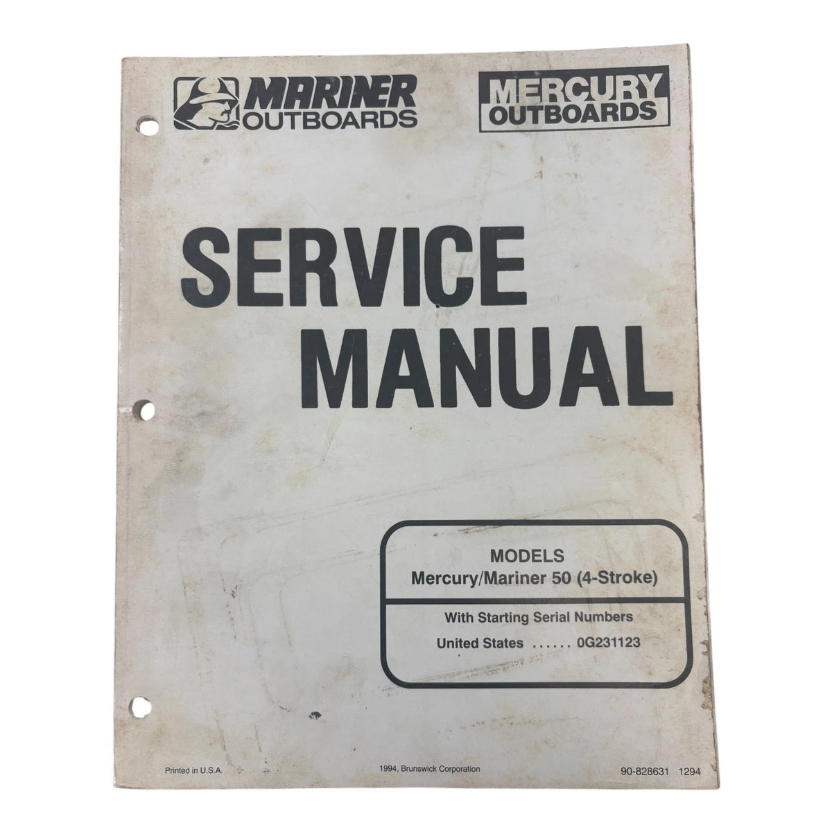 Mercury/Marine R Outboards 90-828631, 50 4-Stroke Service Manual (1994)