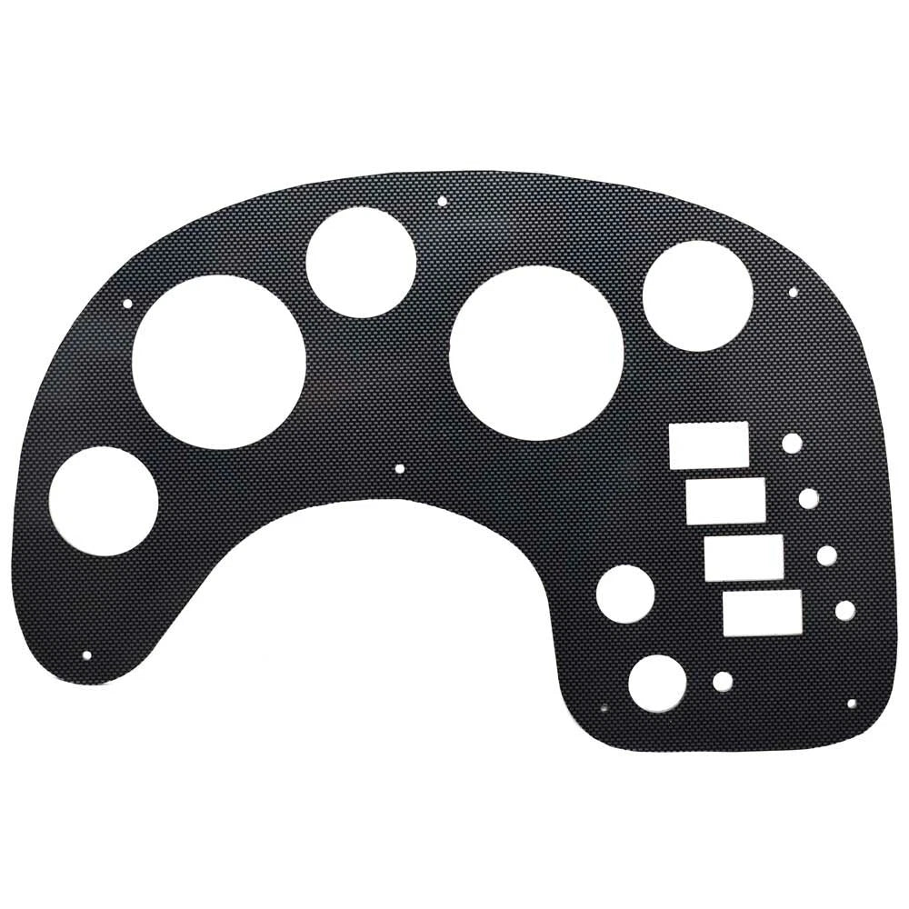 Excel Boat Blank Gauge Panel AD-513-004C - Faux Carbon Fiber