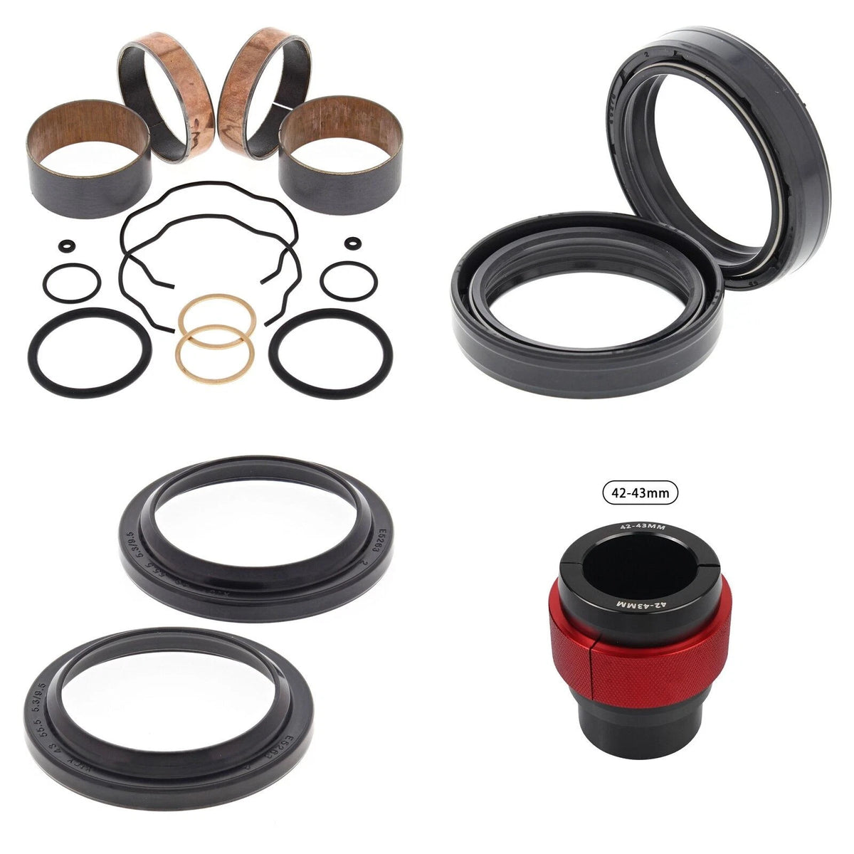 Complete Front Fork Rebuild Kit for Yamaha TTR250 1999-2015 with Driver