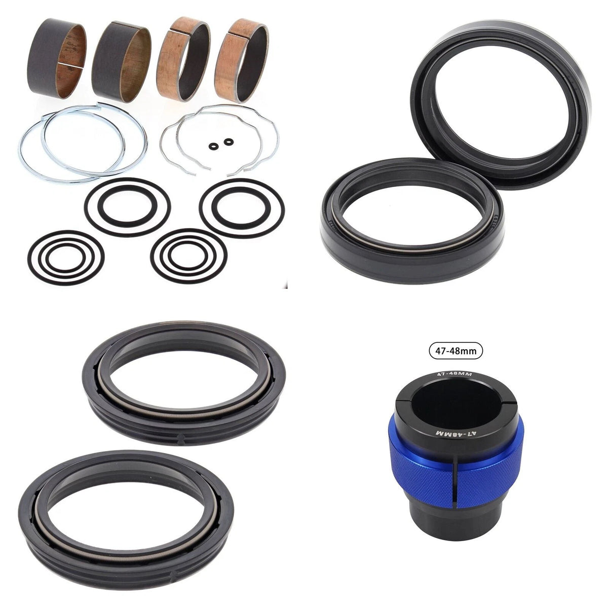 Complete Front Fork Rebuild Kit for Suzuki RMZ450 2005-2012 with Driver