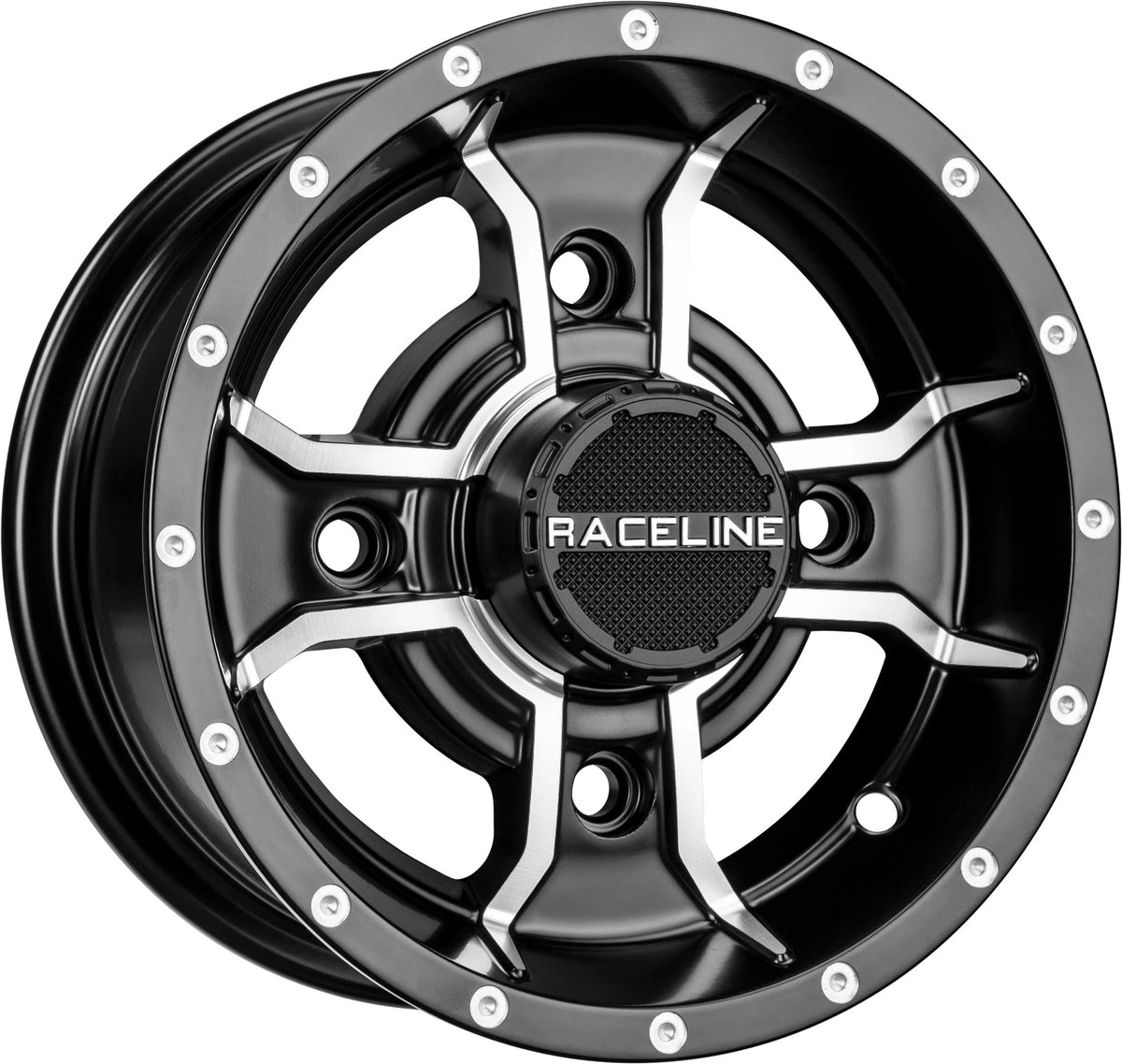 RACELINE Mamba Sport ATV/UTV Wheel 10x5 4/144 Satin Black Machined