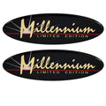 Rinker Boat Raised Decal - Millennium Edition Black Stickers (pair)