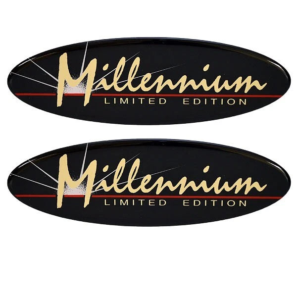 Rinker Boat Raised Decal - Millennium Edition Black Stickers (pair)