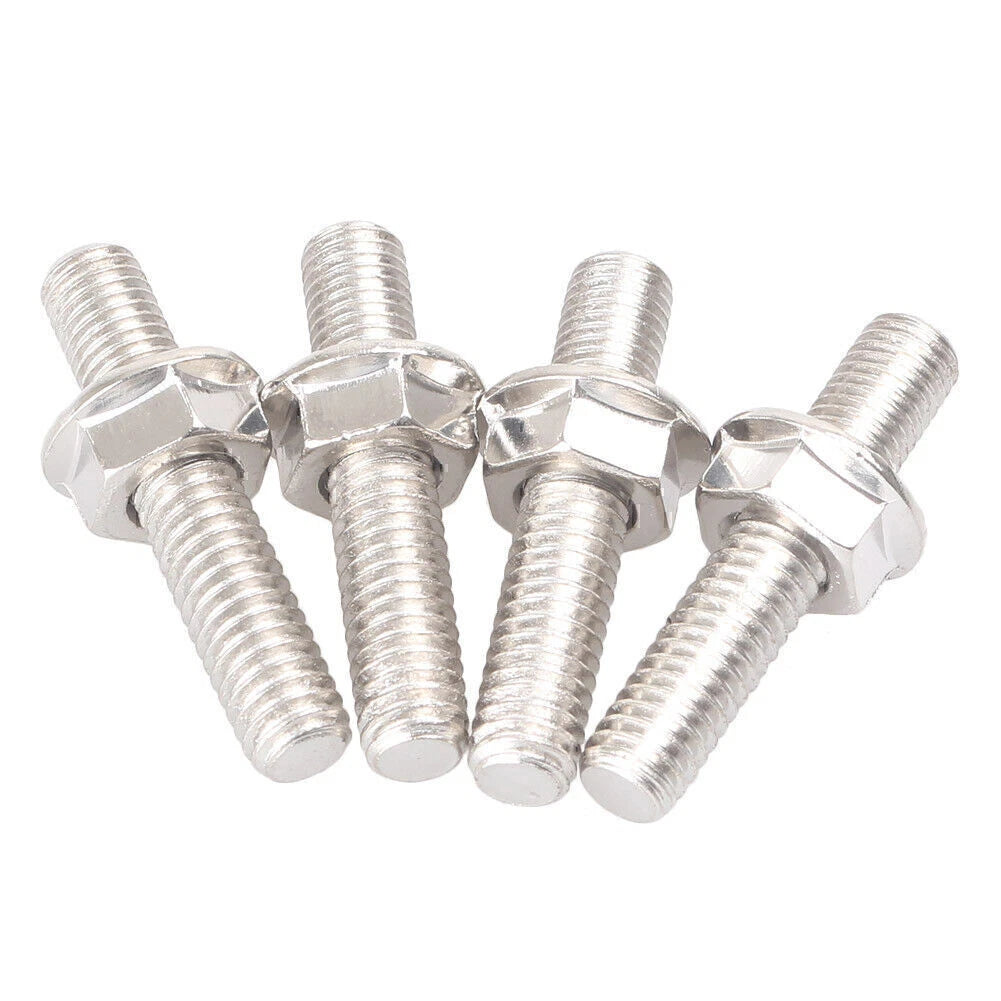 US 4PCS Exhaust Port Studs with Nuts for Harley Dyna Sportster Super Glide Tu