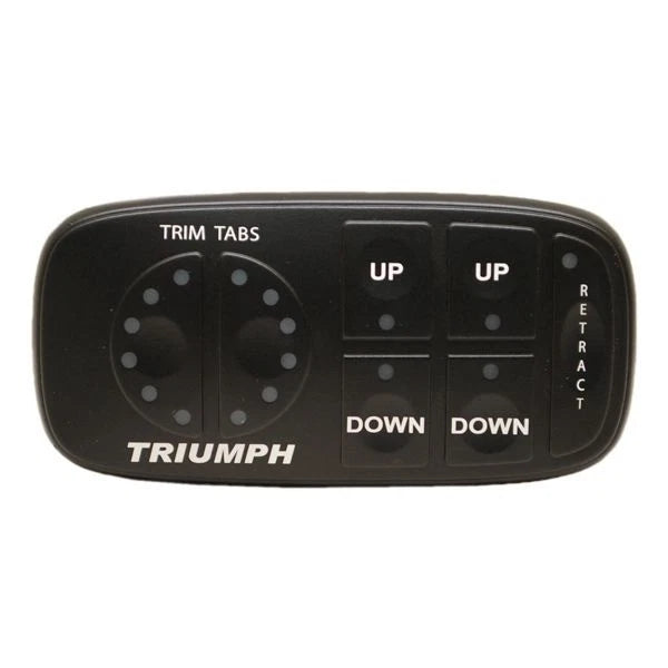 Triumph Boat Trim Tabs Switch Pad - Black Rubber