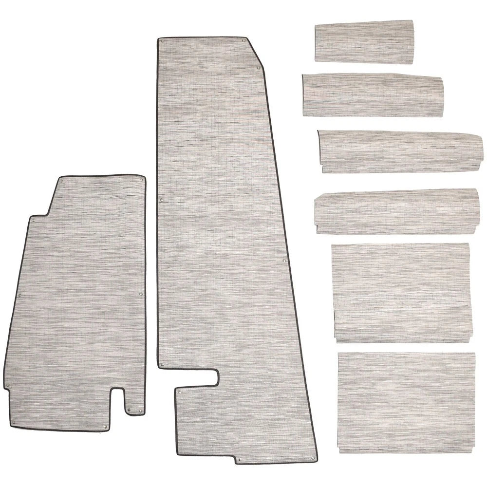 Cobalt A36 Boat Woven Vinyl Cockpit Mats 406818 - Snaps Gray (kit)