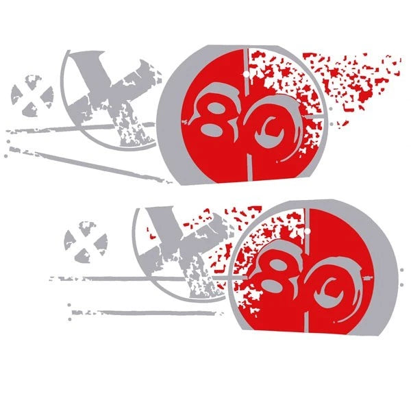 MasterCraft Boat Graphic Decal 750291 - X80 Viper Red (set of 2)