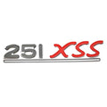 Scout Boat Raised Decal HW1586A - 251 XSS Metallic Pewter Red Silver