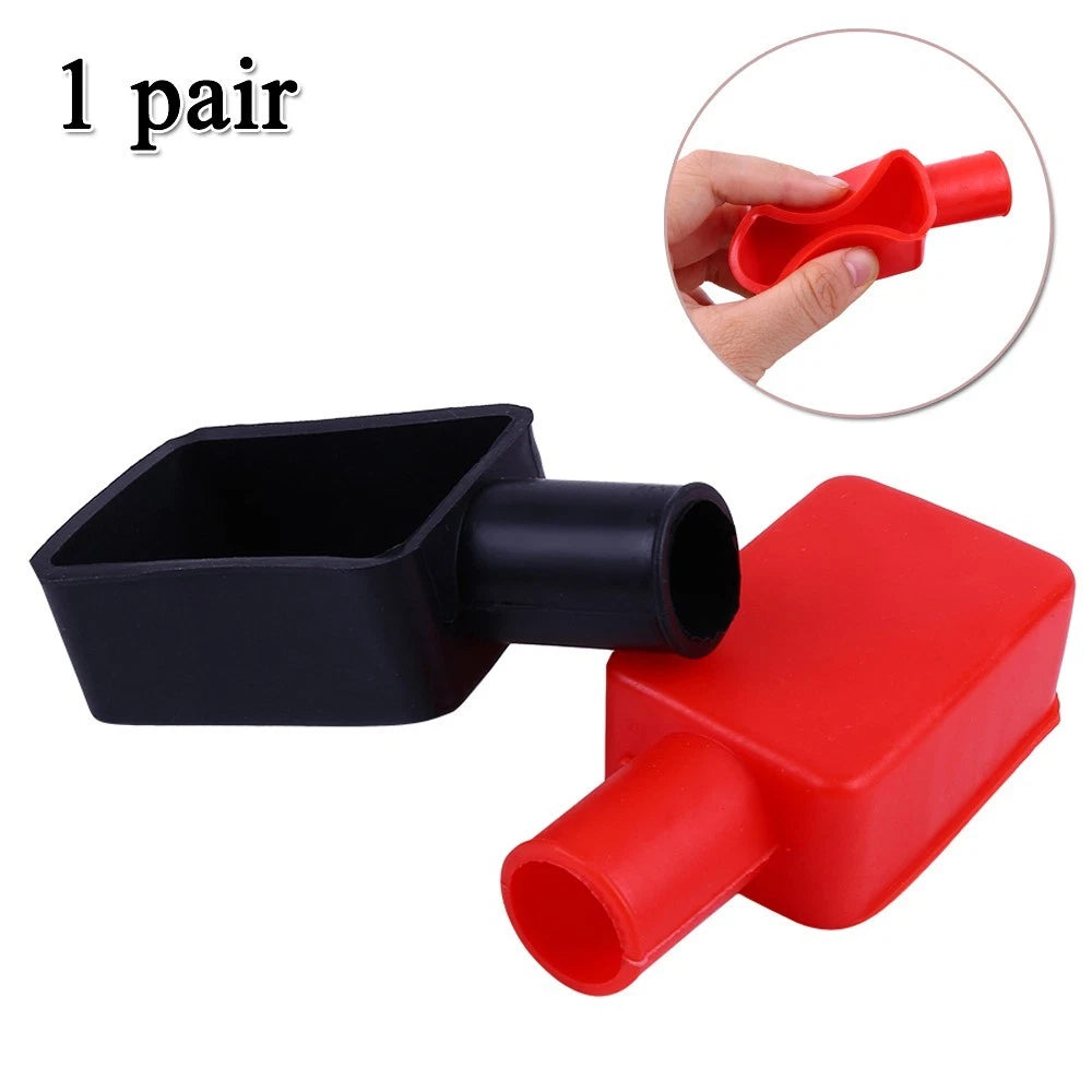 2pcs Rubber Battery Terminal Cover Positive Post Set for Car Truck Motorcycle