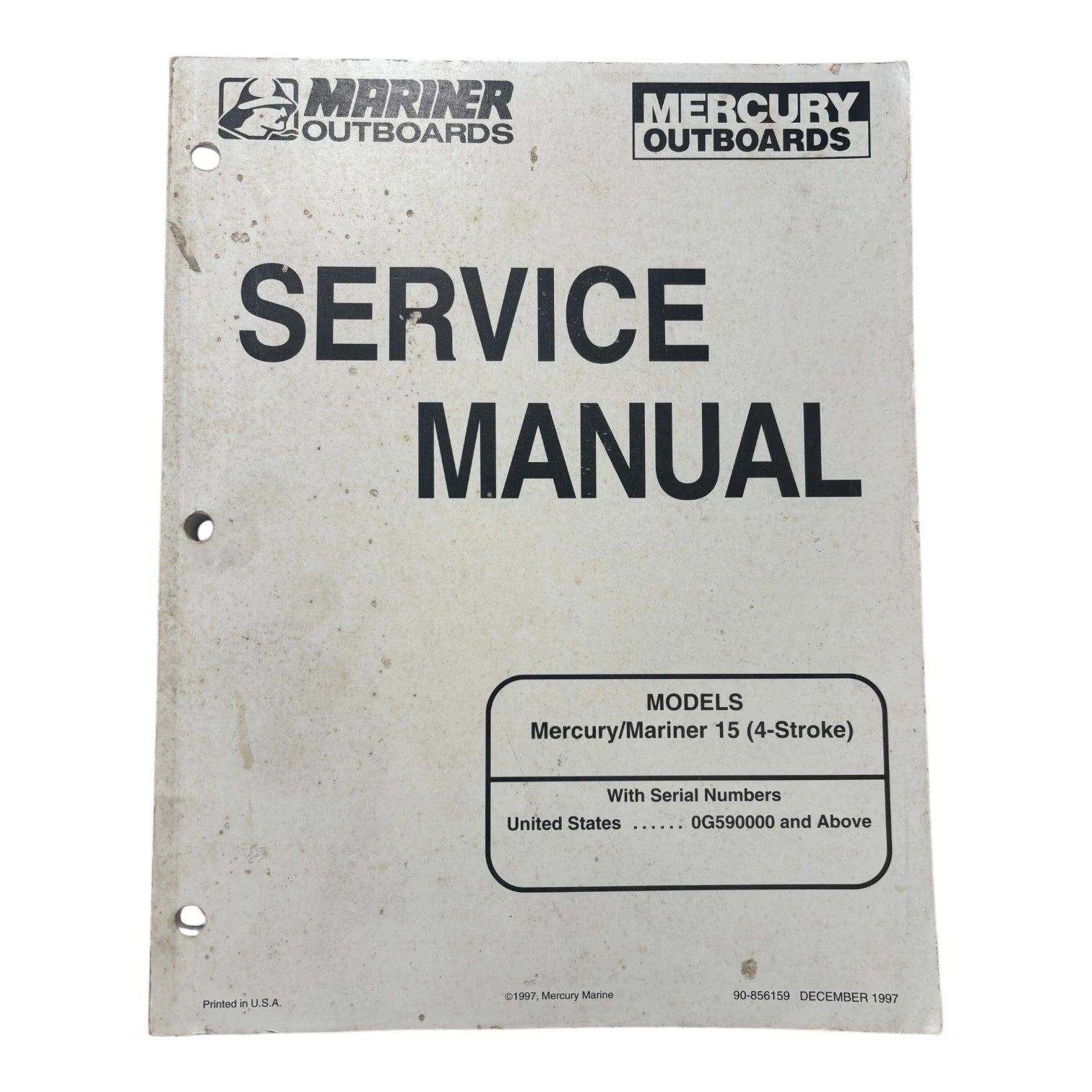 Mercury/Marine R Outboards 90-856159, 15 4-Stroke Service Manual (1997)