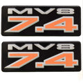 Ilmore Boat Raised Engine Decals PV05709 - MV8 7.4 Mastercraft (pair)