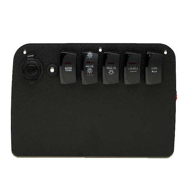 Premier Pontoon Boat Switch Panel K-388-007 - 10 X 7 Inch Aluminum