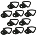 (10) 1/4" Steel D- Ring Truck Trailer ATV Strap Clip Max 2,400 Lbs Surface Mount
