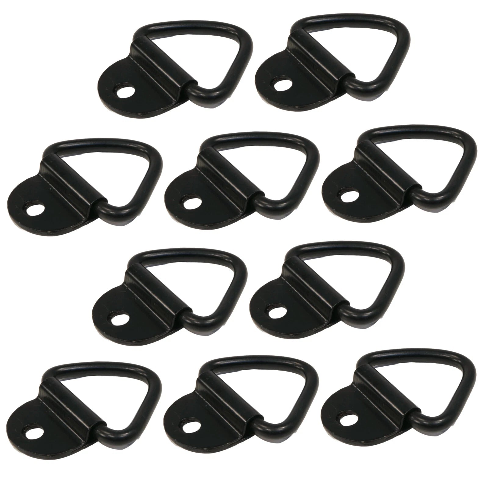 (10) 1/4" Steel D- Ring Truck Trailer ATV Strap Clip Max 2,400 Lbs Surface Mount