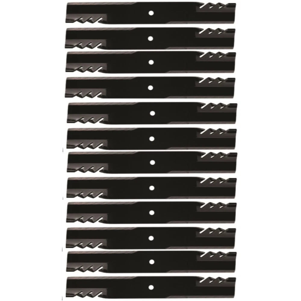 12 Pack: Toothed Mower Blade Fits John Deere Replaces GDU10232
