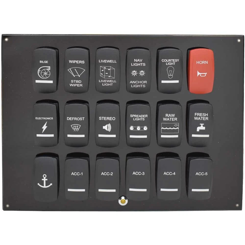 Striper Boat Switch Panel 501920 - 2301 WA 10 X 7 1/2 Inch Acrylic