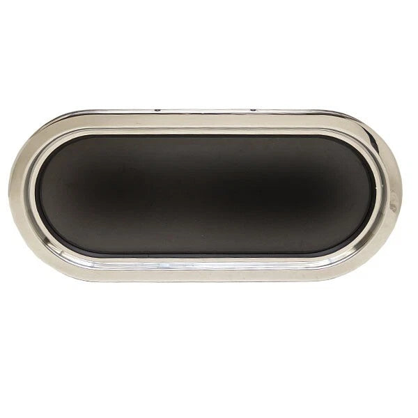Bomar Boat Portlight Window Y727-FIXED-SS - 25 1/4 X 11 Inch Stainless