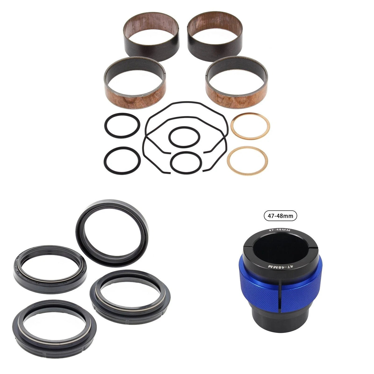 Complete Front Fork Rebuild Kit for Yamaha WR250F 2005 56- with Driver