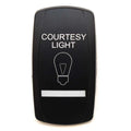 Boat Rocker Switch Cover - Courtesy Light Actuator Black White