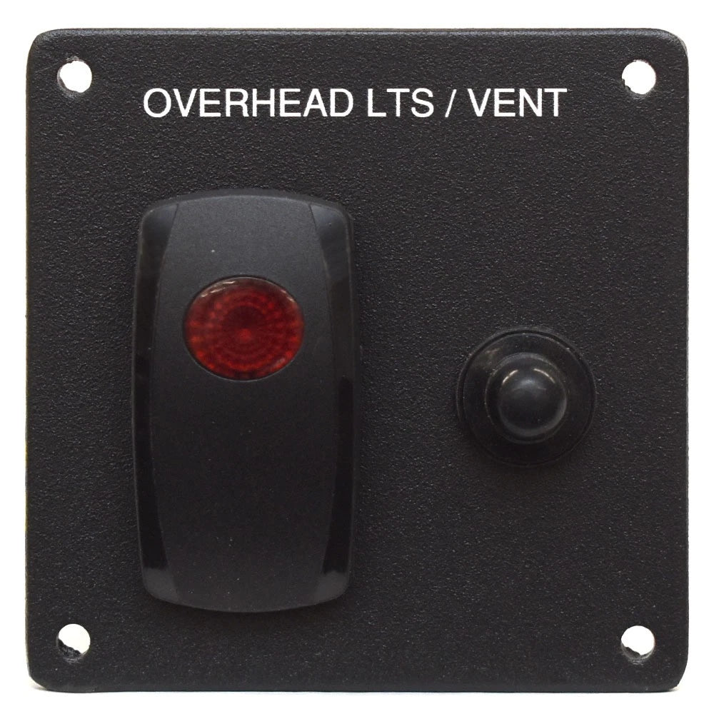 Regal Boat Switch Panel 401753 - 3 X 3 Inch Black Aluminum