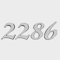 Palm Beach Pontoons Boat Raised Model Decal - 2286 Silver Sticker