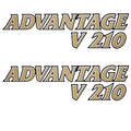 G3 Advantage V210 Boat Emblem Decals 73404601 - Gold - Black (pair)