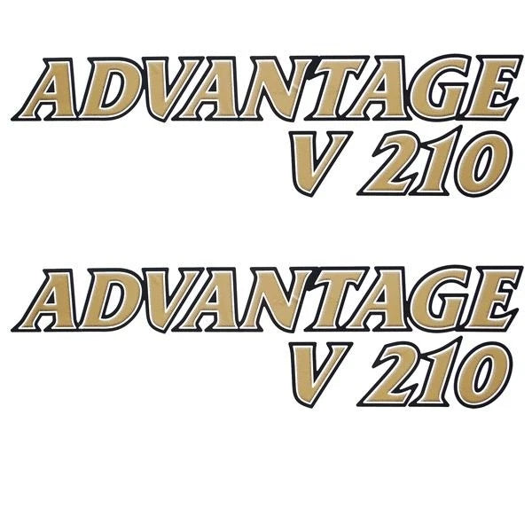G3 Advantage V210 Boat Emblem Decals 73404601 - Gold - Black (pair)
