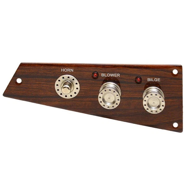 Glastron GT Boat Pull Switch Panel 025-4916 - Woodgrain