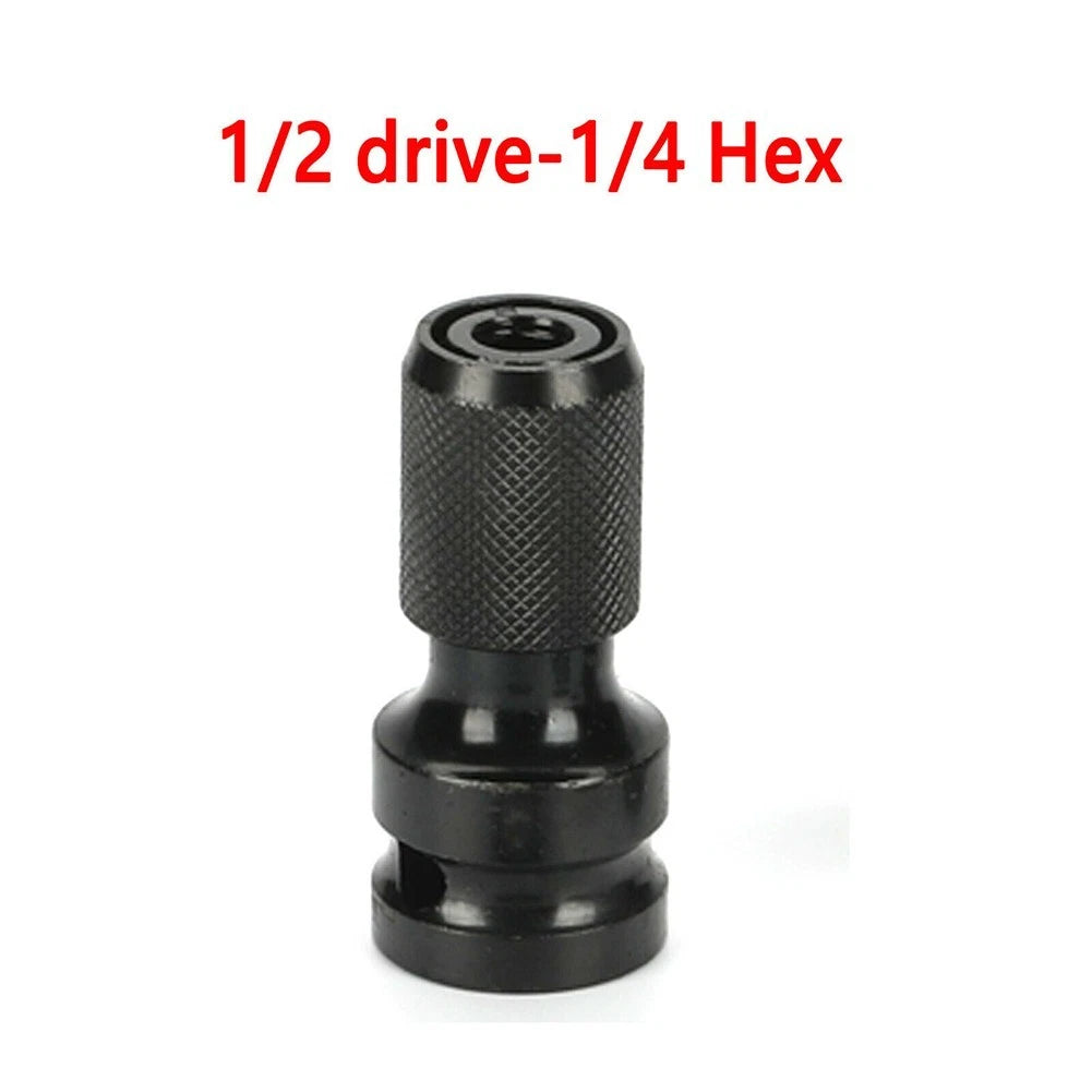 Drill Bit Chuck Adapter 1 2 Drive to 1 4 Hex Part for Driver Replacement