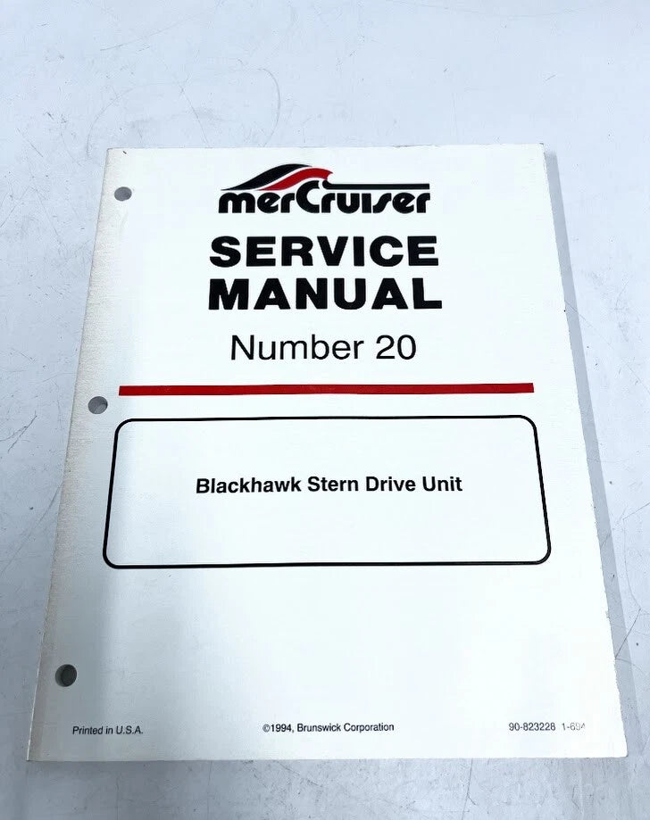 Mercruiser 90-823228, Service Manual #20, Blackhawk Stern Drive Unit (1994)