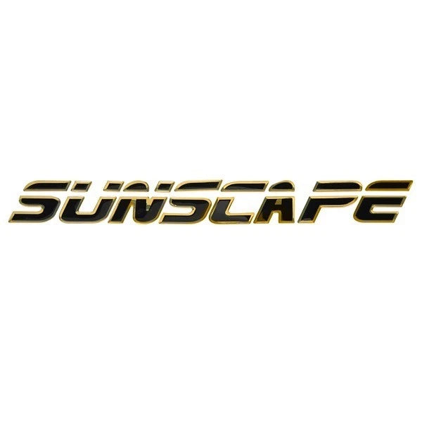 Malibu Boat Raised Decal 274349 - Sunscape Black Gold Sticker